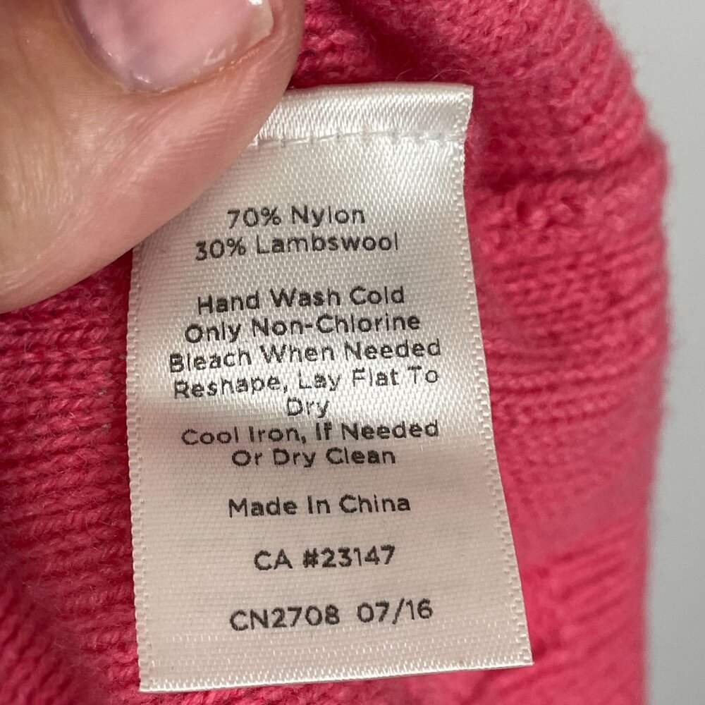 Talbots Cable Knit Sweater Size L Pink Wool Blend Feminine Dainty Capsule Preppy - Picture 11 of 11